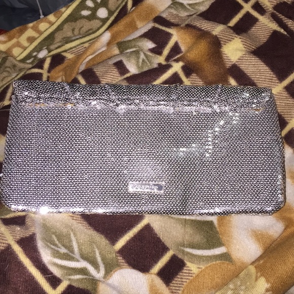 Sequined Silver Clutch - Picture 2 of 4